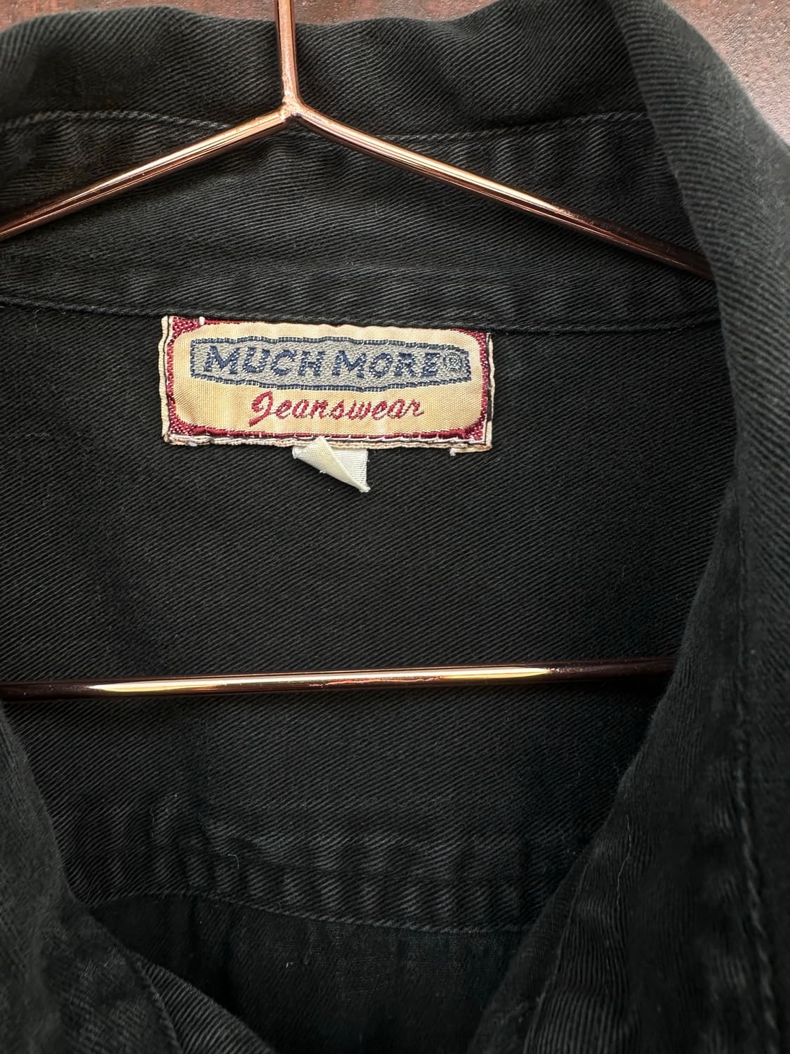 빈티지 블랙 데님 셔츠 상품이미지4