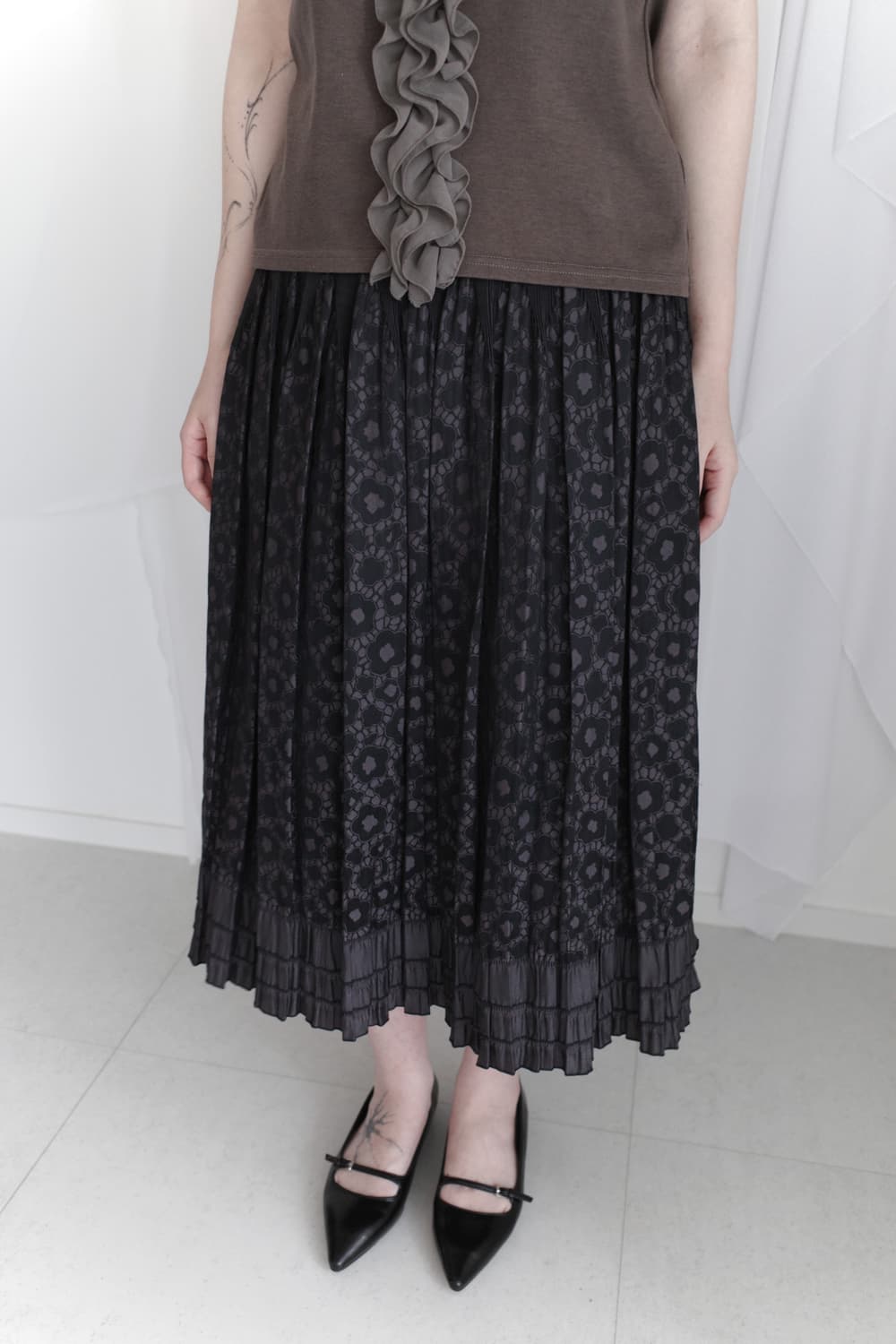 flower pleats skirt  상품이미지8