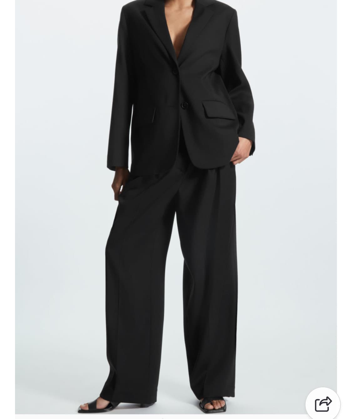 COS 코스 와이드 레그 테일러드 울 블렌드 트라우저 38 상품이미지2