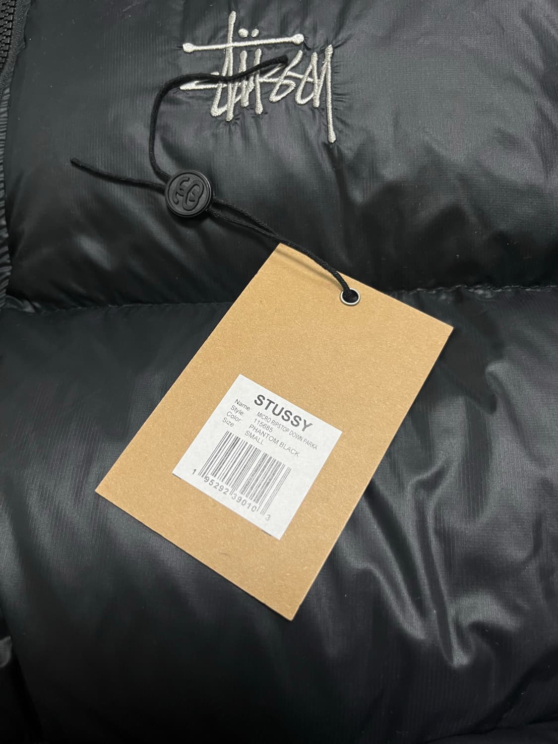 스투시 다운 파카 마이크로 립스탑 팬텀 블랙 [S] 상품이미지4