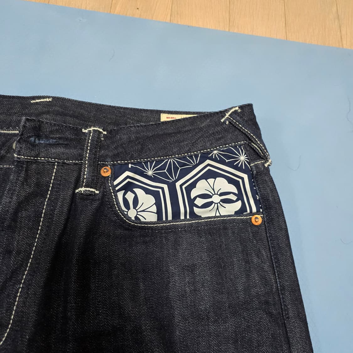 Evisu Kuro 프린팅 자수 데님 33x34 상품이미지2