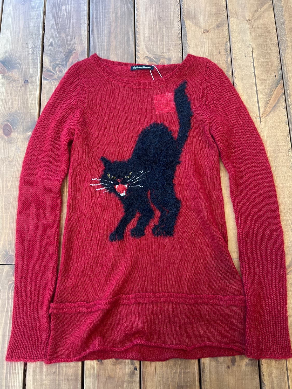 히스테릭글래머 블랙 캣 레드 매쉬 니트 상품이미지6