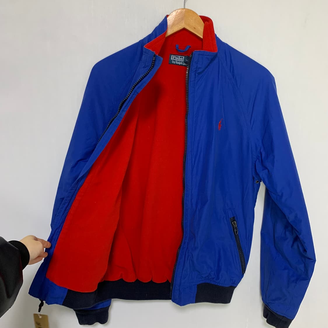 폴로 랄프로렌 바람막이 점퍼 자켓 블루 빈티지 상품이미지3