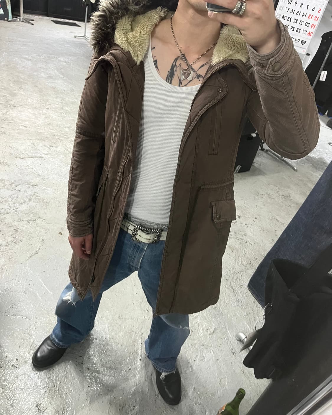 90s Hysteric Glamour military moz coat 상품이미지3