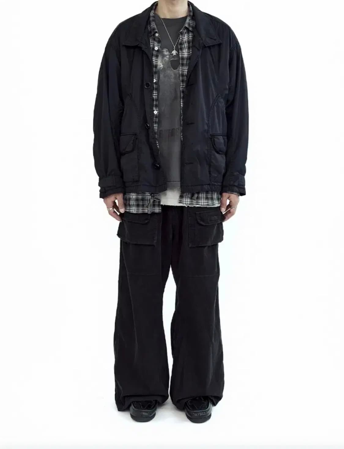 [3] 폴리테루 크롭 헌팅 자켓 잉크 상품이미지5