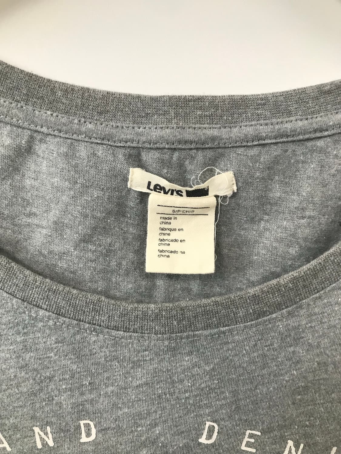 리바이스 스펠아웃 그레이 반팔 티셔츠 상품이미지5