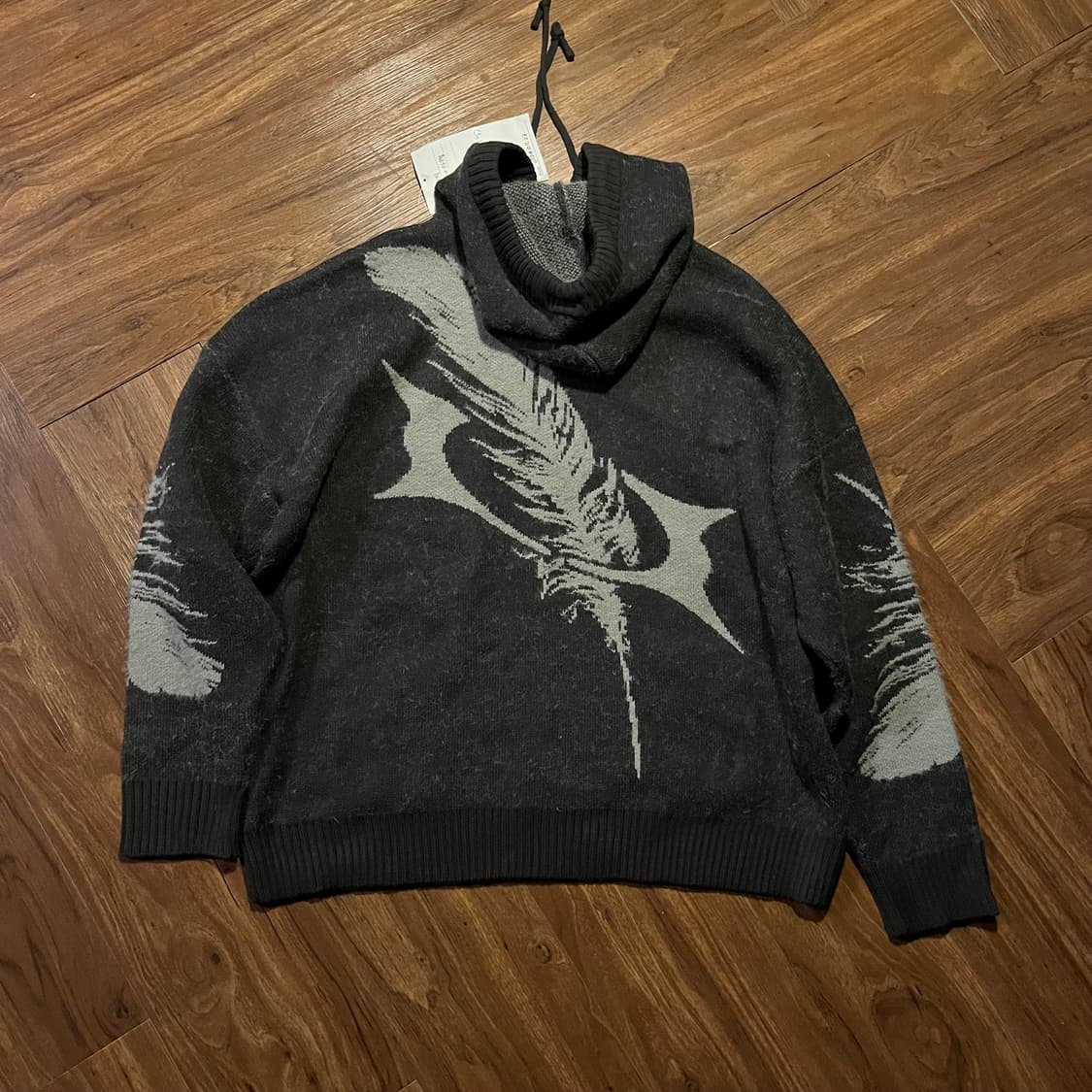 CRITIC feather wormhole hoodie knit 상품이미지3