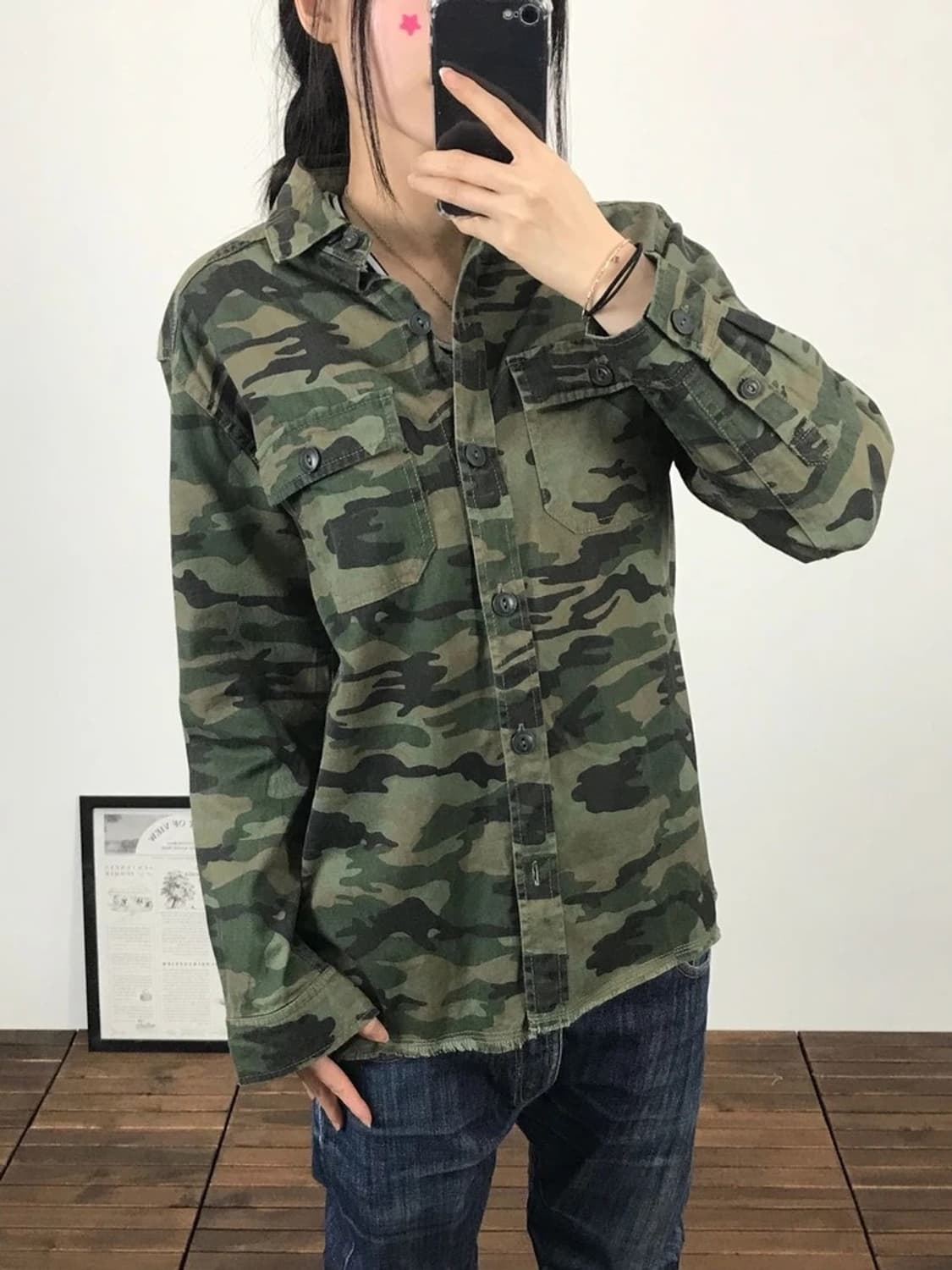 Back Number Camo Military Shirt 상품이미지2