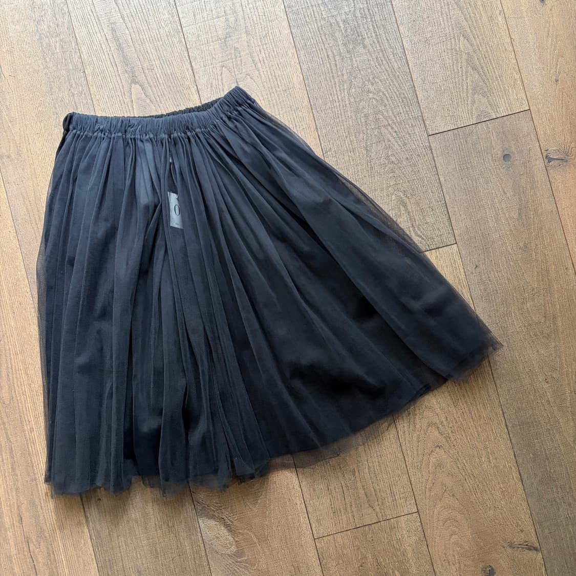 Tulle Docking Wool Shirring Skirt 상품이미지6