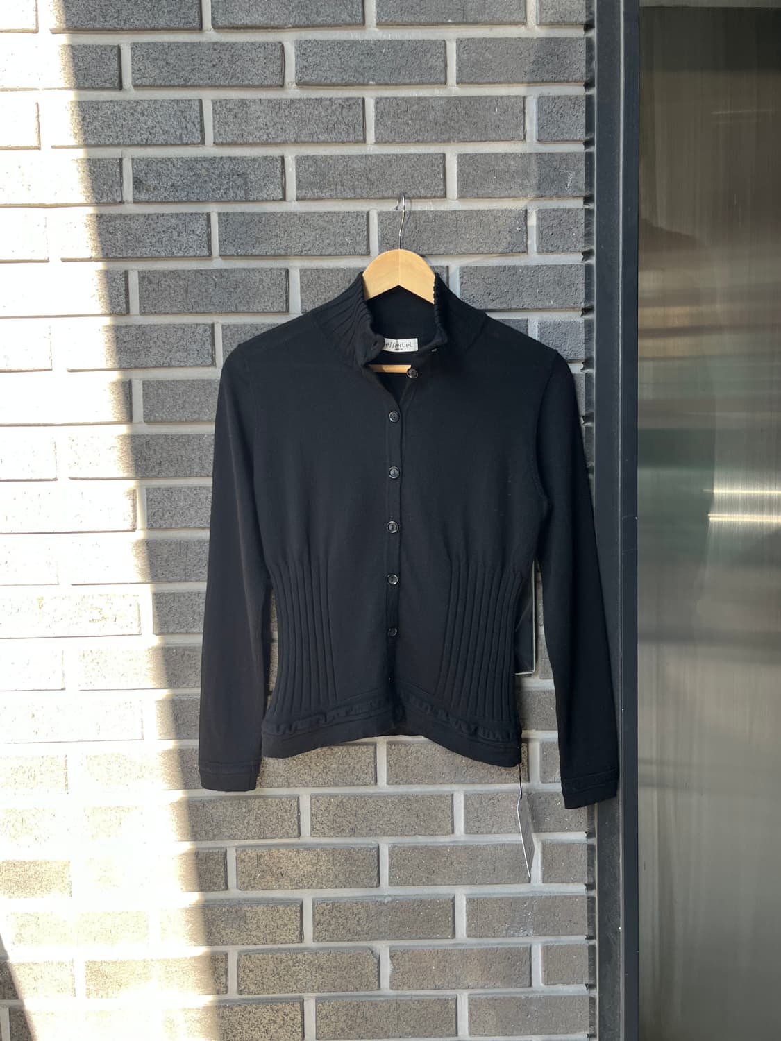 Hiroko Bis 히로코비스 하이넥 가디건 블랙 상품이미지1