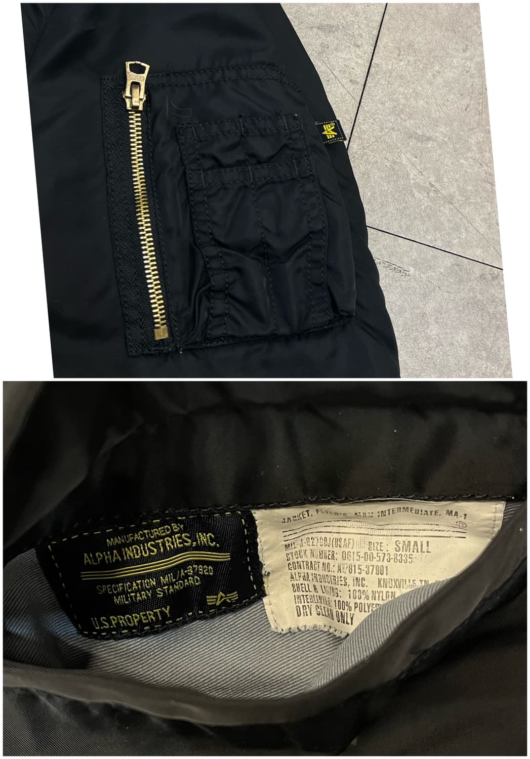 알파인더스트리 리버시블 ma1 항공점퍼 블랙 S #csz 2539   상품이미지3