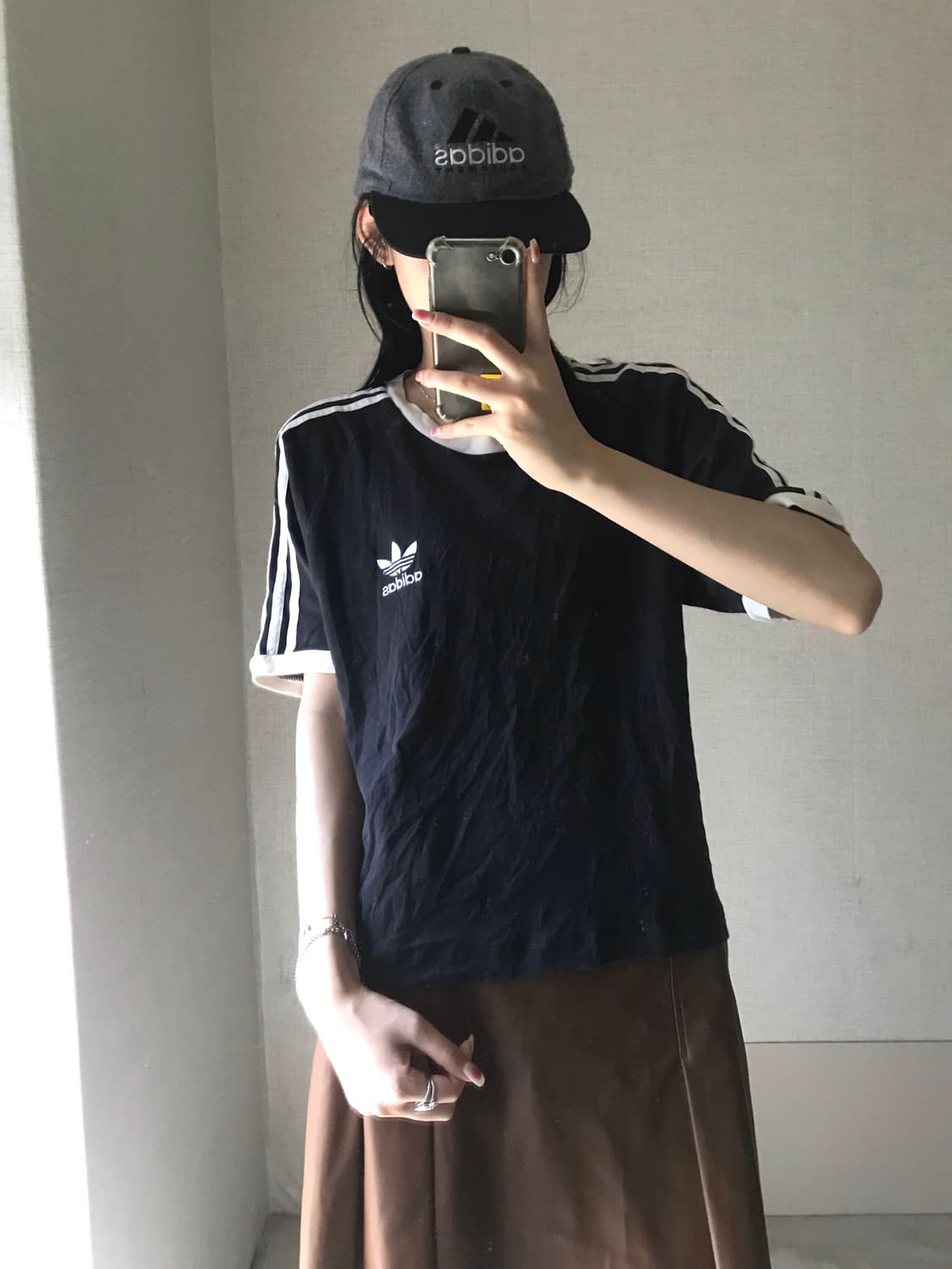 아디다스 검흰 링거티셔츠 상품이미지2