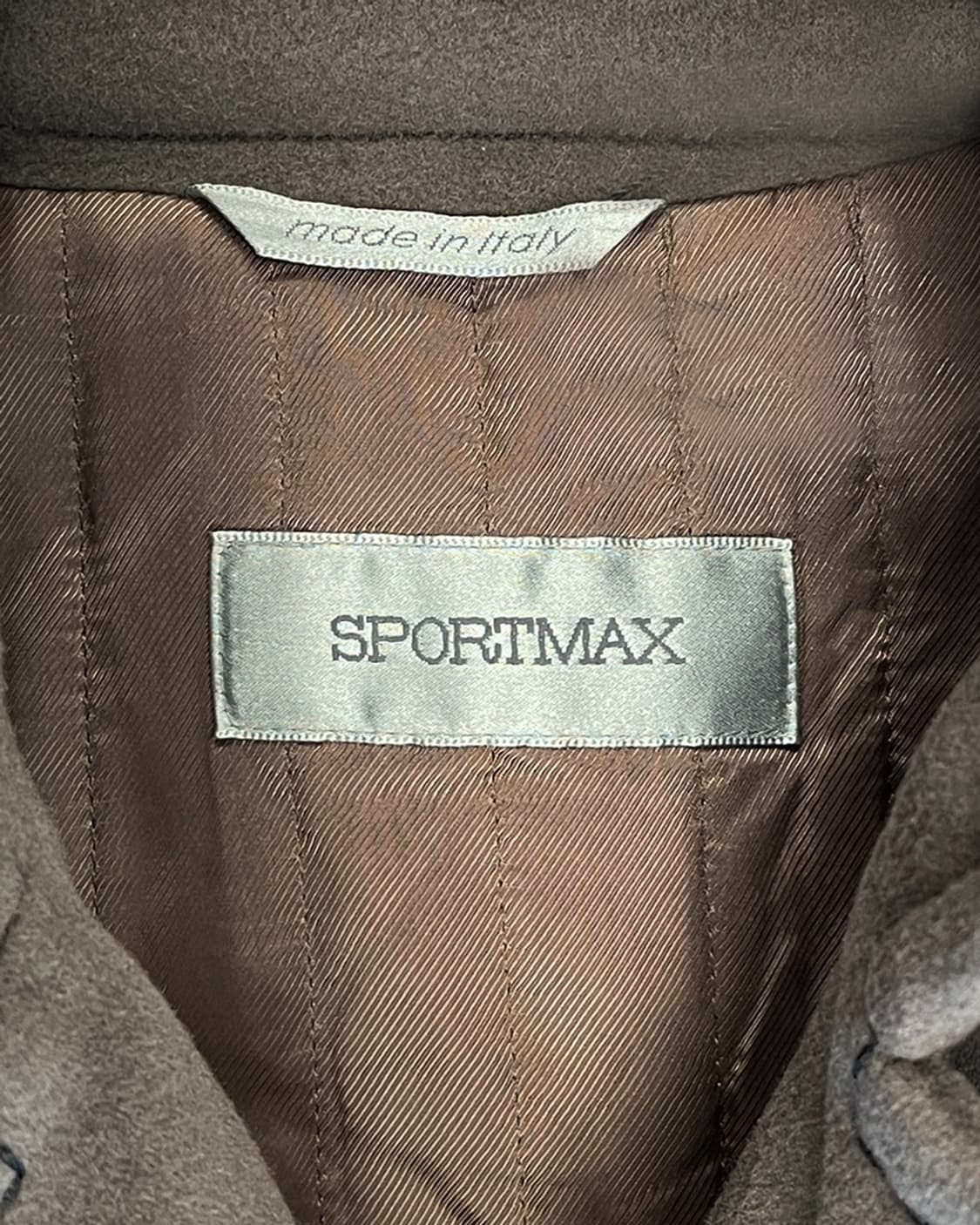 스포트막스 배트 윙 카라 더블 브레스트디드 코트 상품이미지9