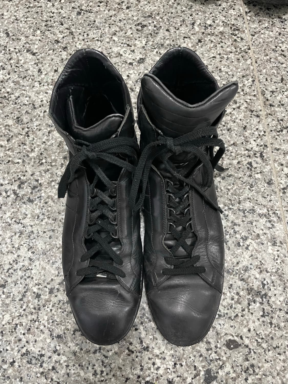 디올옴므04ss스트립 스니커즈 하이탑 블랙 상품이미지2