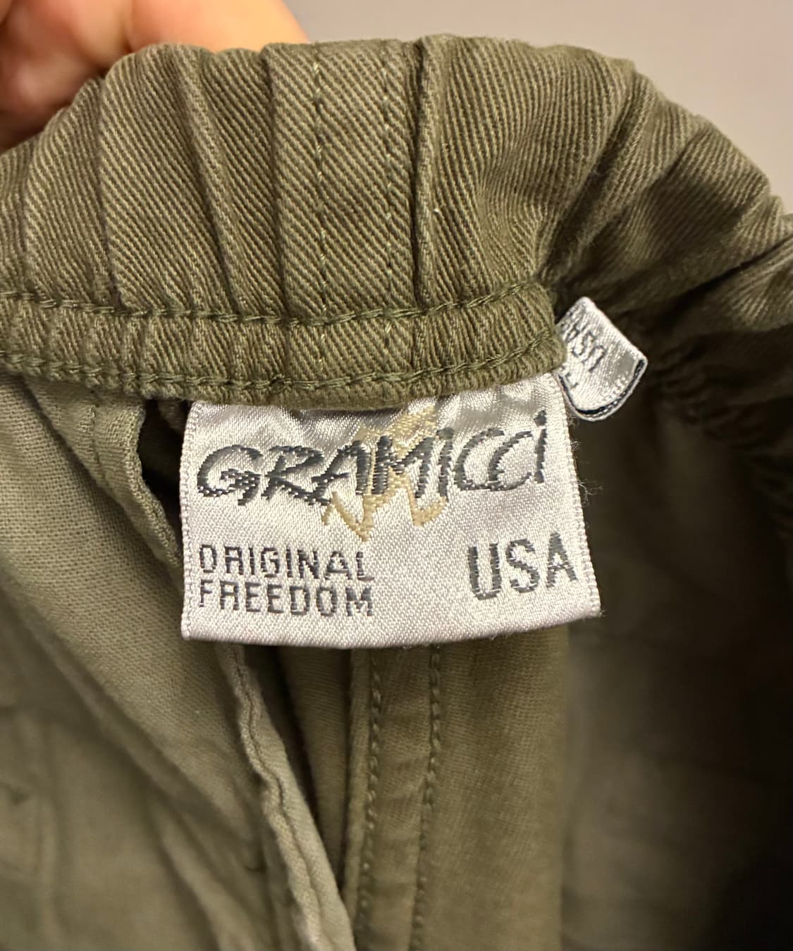 (M~L)그라미치 퍼티그 루즈 테이퍼드팬츠 올리브 카키 상품이미지7