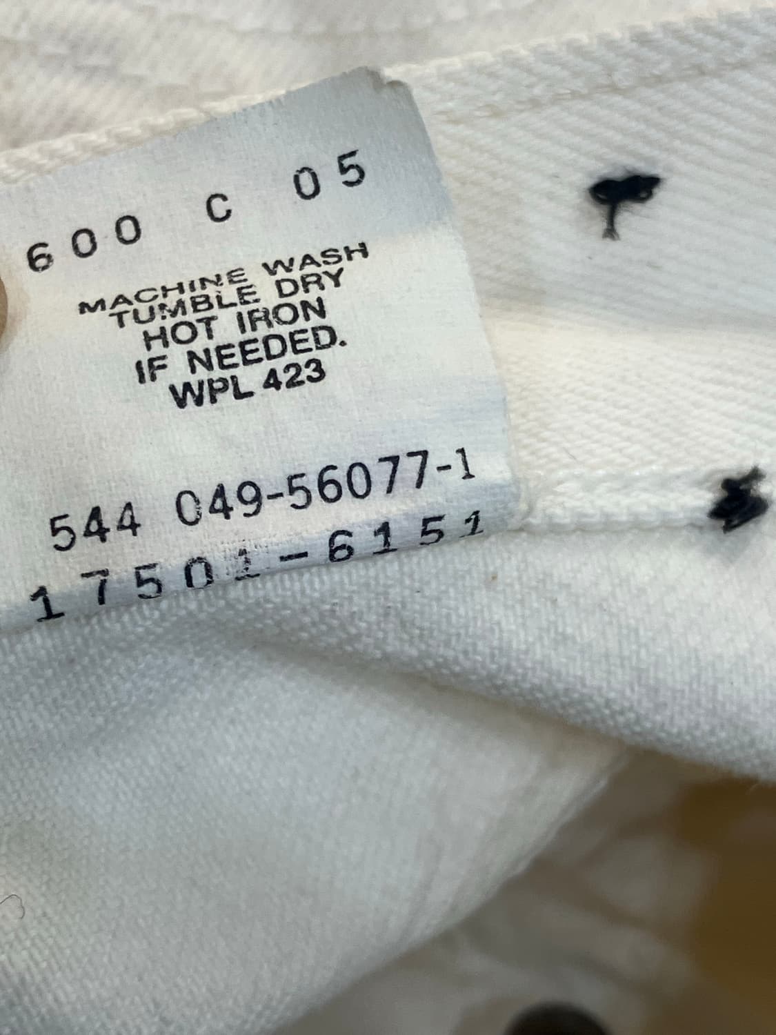 90‘s 리바이스 501 화이트 코튼 팬츠 25 상품이미지7