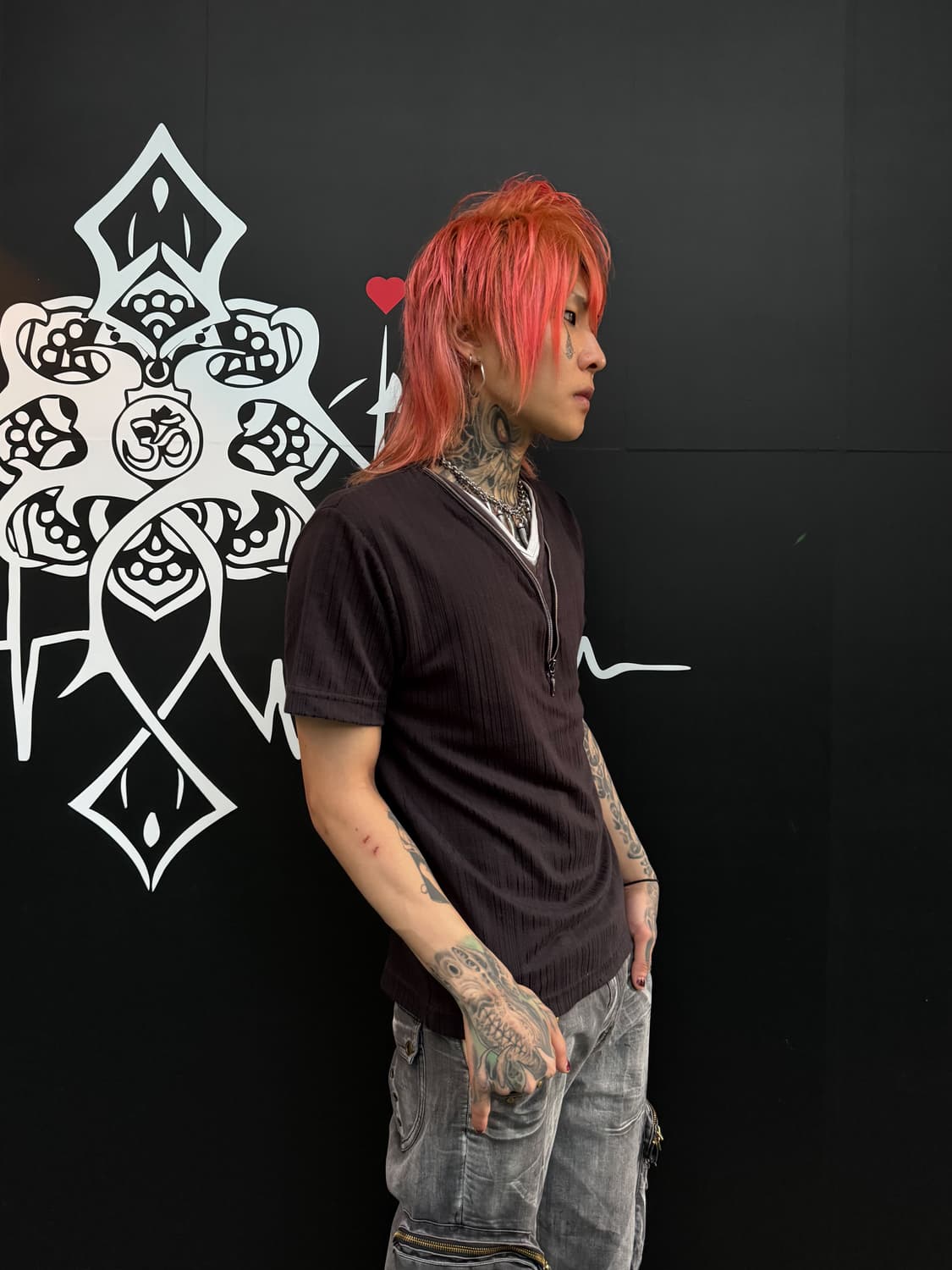 Yin & Yang NEXT – Layered Zip V-neck Tee 상품이미지3