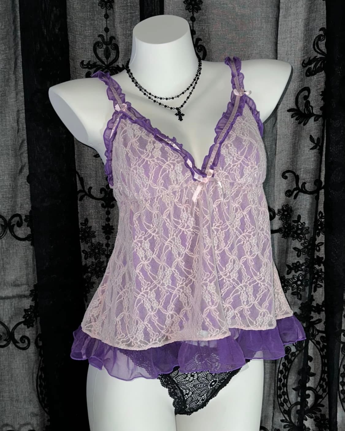 Purple lace slip 상품이미지1