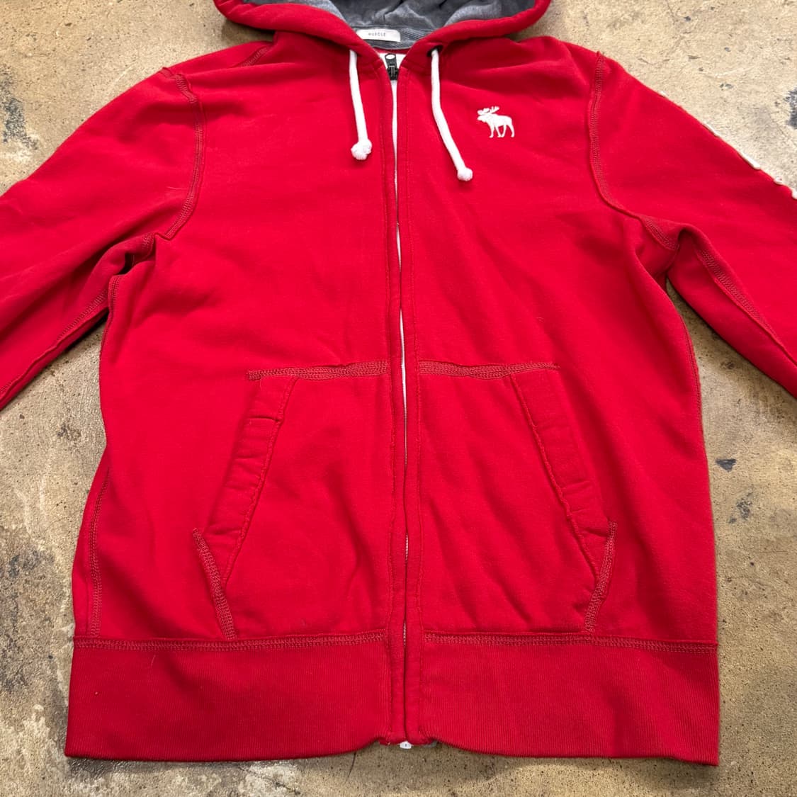 아베크롬비 레드 후드집업 상품이미지3