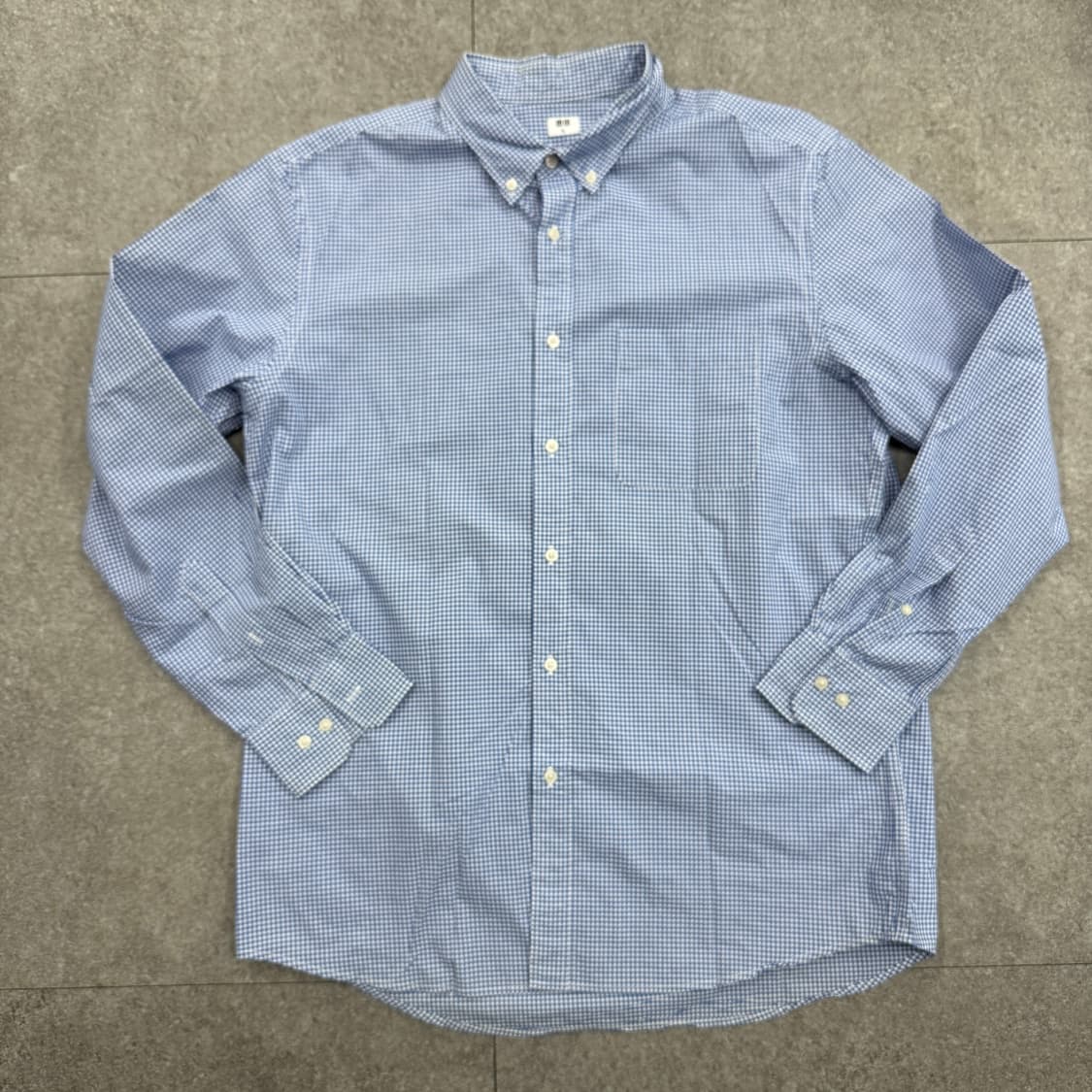 새상품급 유니클로 셔츠 블루체크 상품이미지5