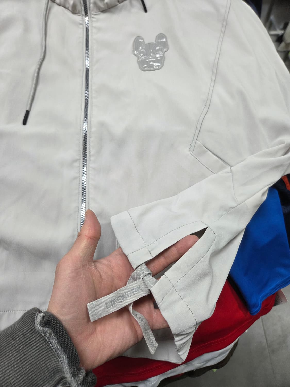 라이프워크 새틴 실리콘 와펜 후드 자켓 프리 상품이미지6