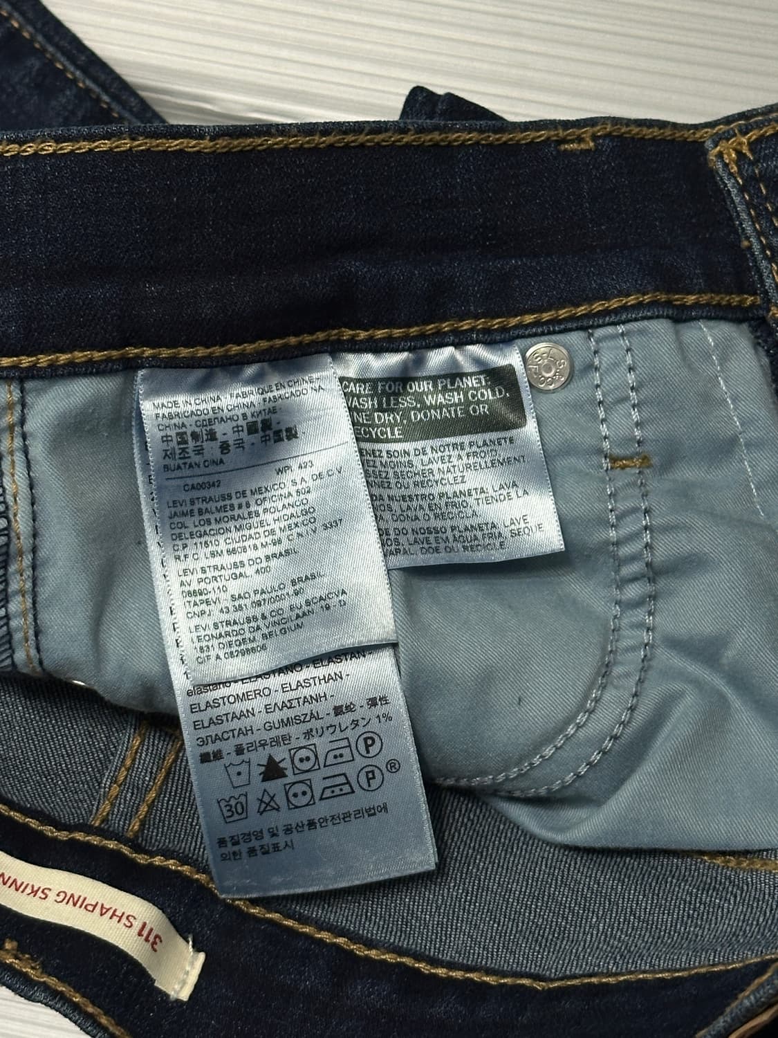 리바이스 311 스키니 데님 팬츠 청바지 28 상품이미지5