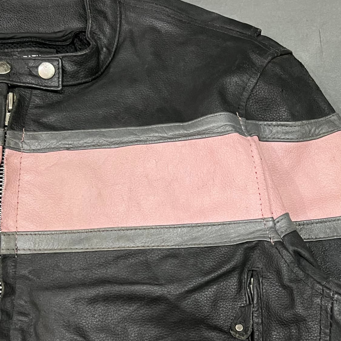  와일드웨어 배색 레더 자켓 y14922 상품이미지4