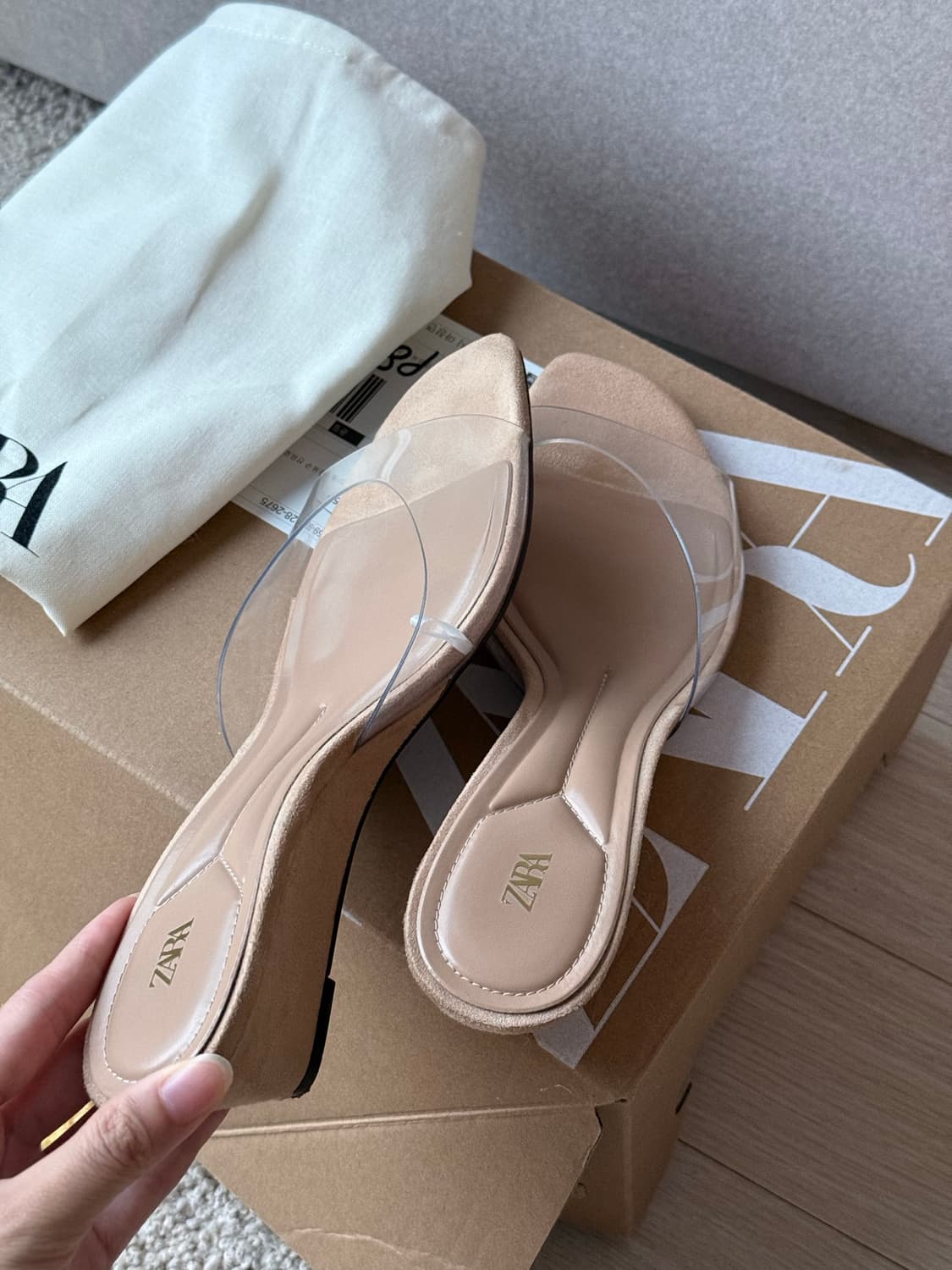 자라 비닐 웨지 뮬 샌들 36 상품이미지4