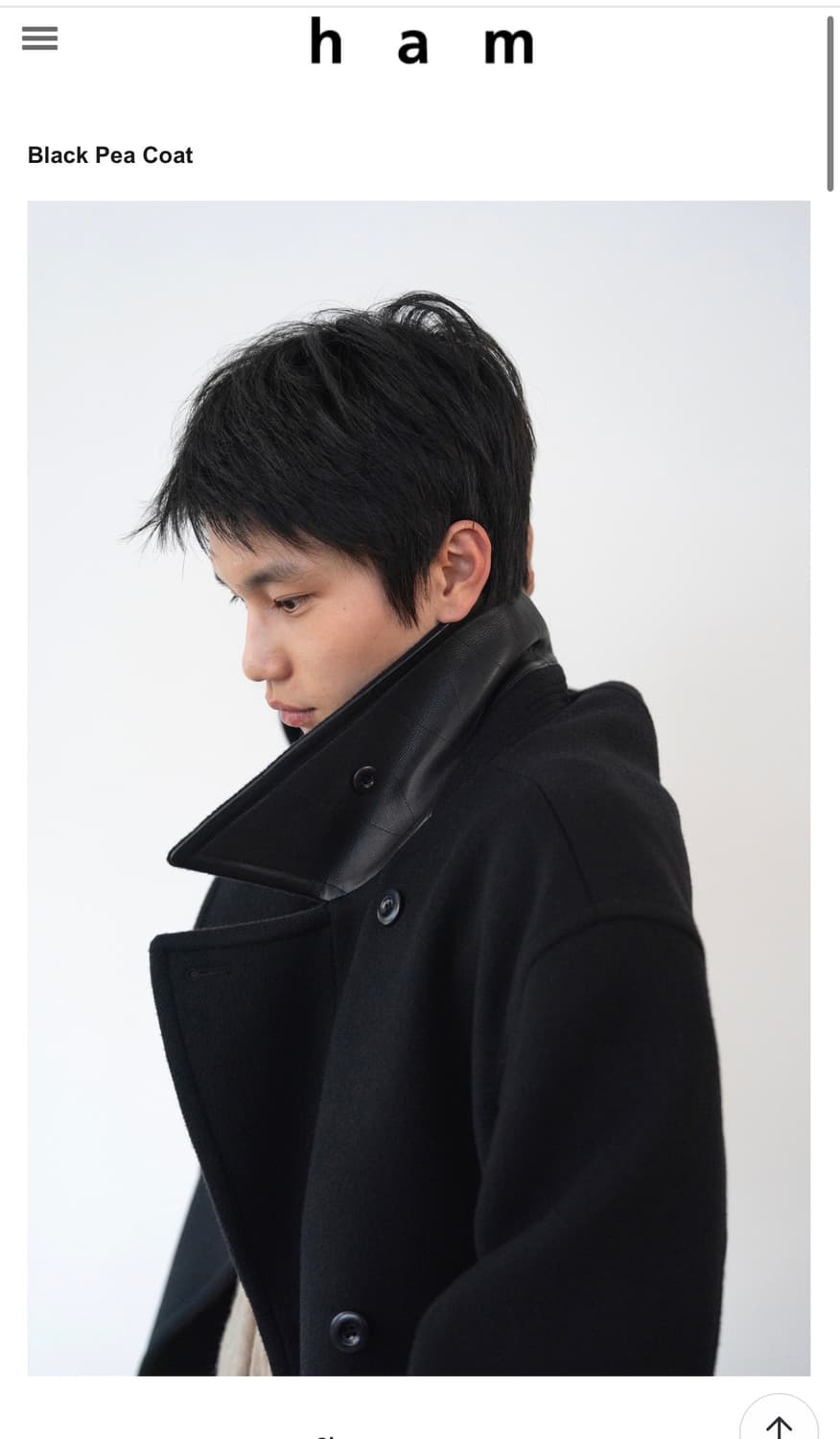 (구매) Ham 피코트 블랙 2사 구매합니다 상품이미지1