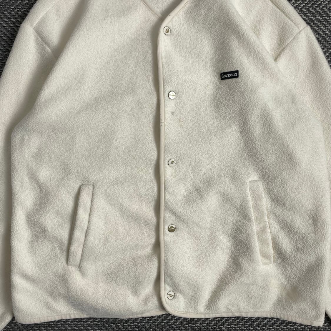 커버낫 미니멀 후리스 가디건 아이보리y 2898 상품이미지5