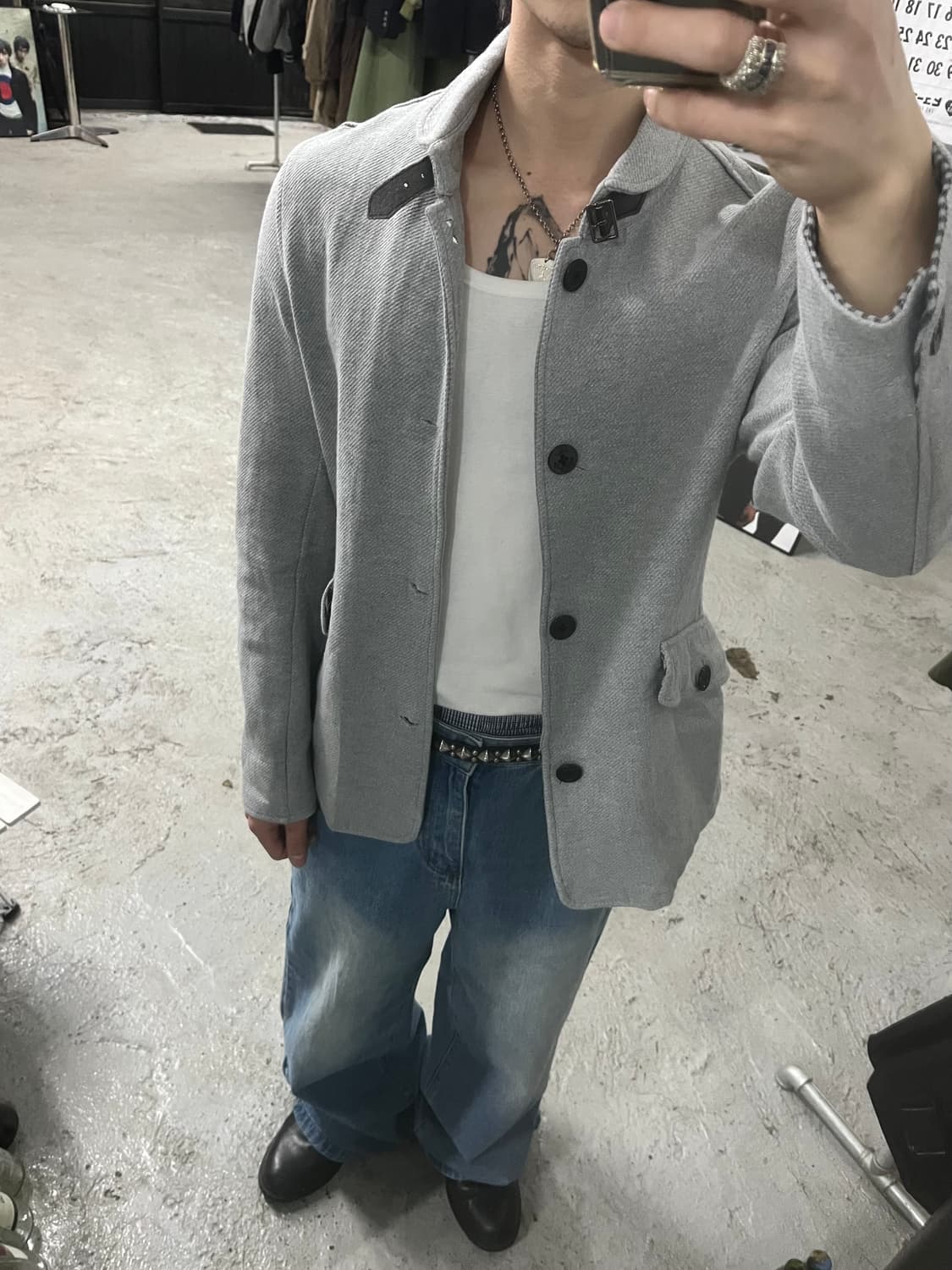 vtg buckle detail cardigan 상품이미지3