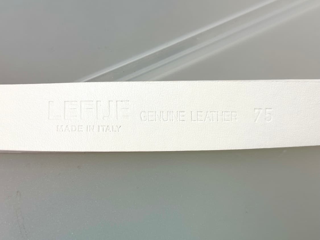 이태리 lefije 화이트 레더 벨트 새제품 상품이미지7