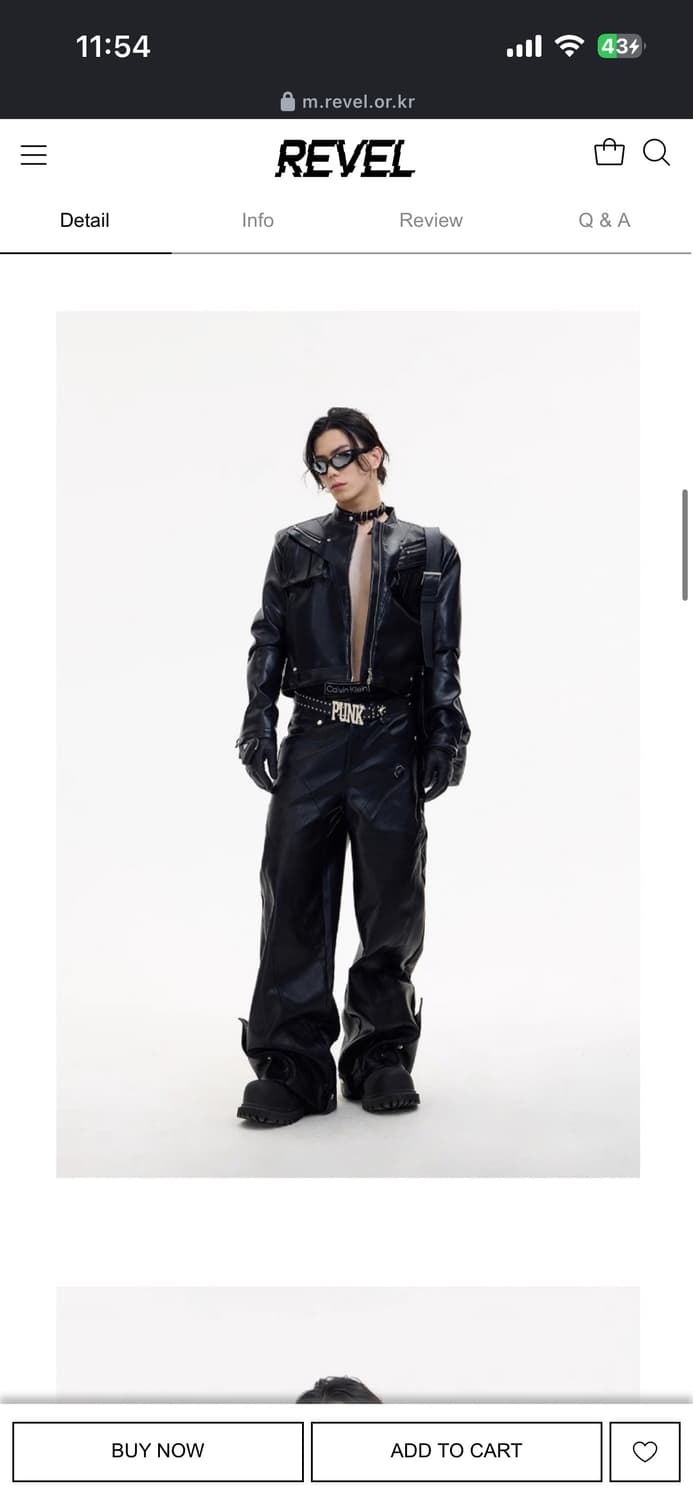 Metal Zipper PU Leather Rider Jacket 상품이미지3