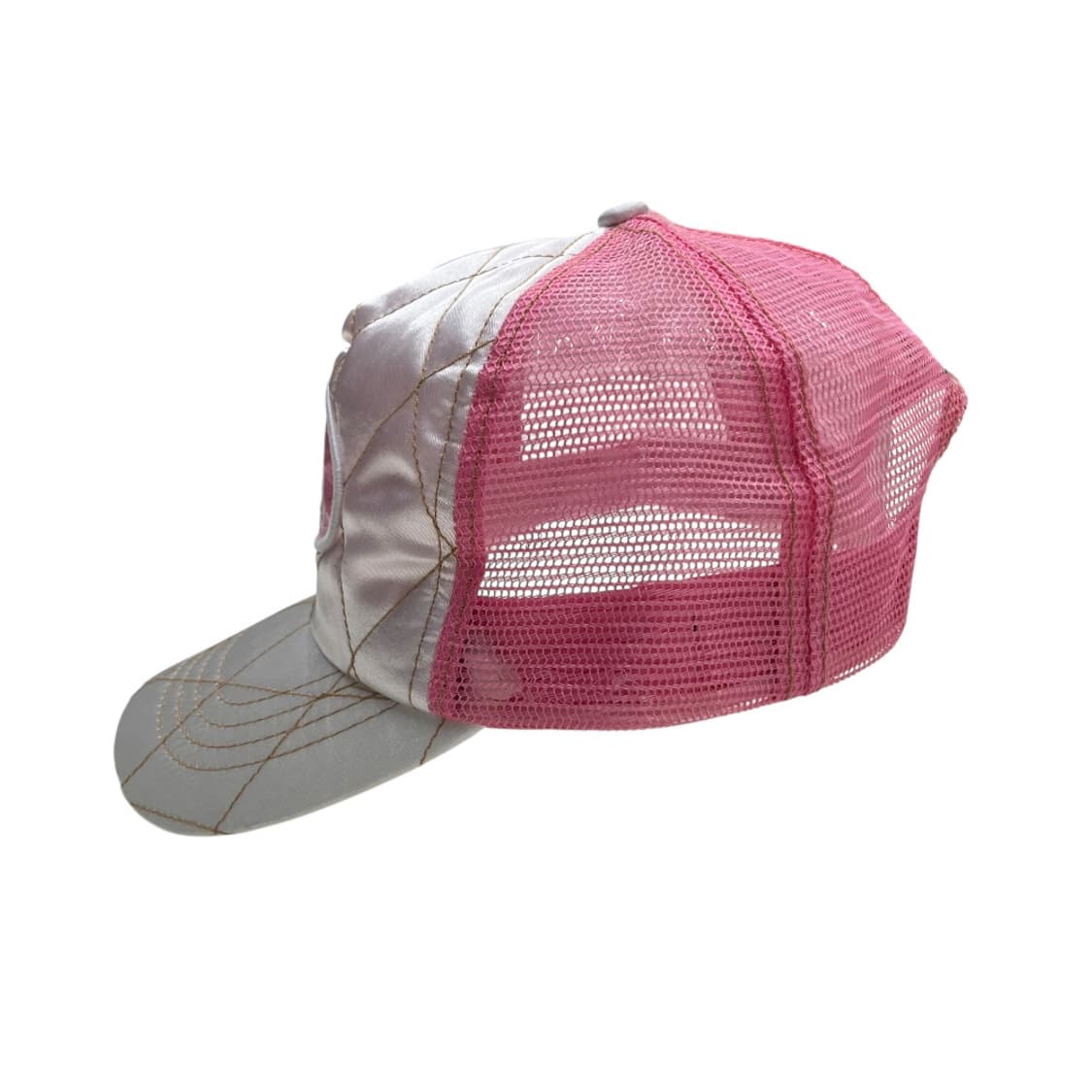 본더치 y2k 핑크 바비인형 화이트 새틴 볼캡 상품이미지6