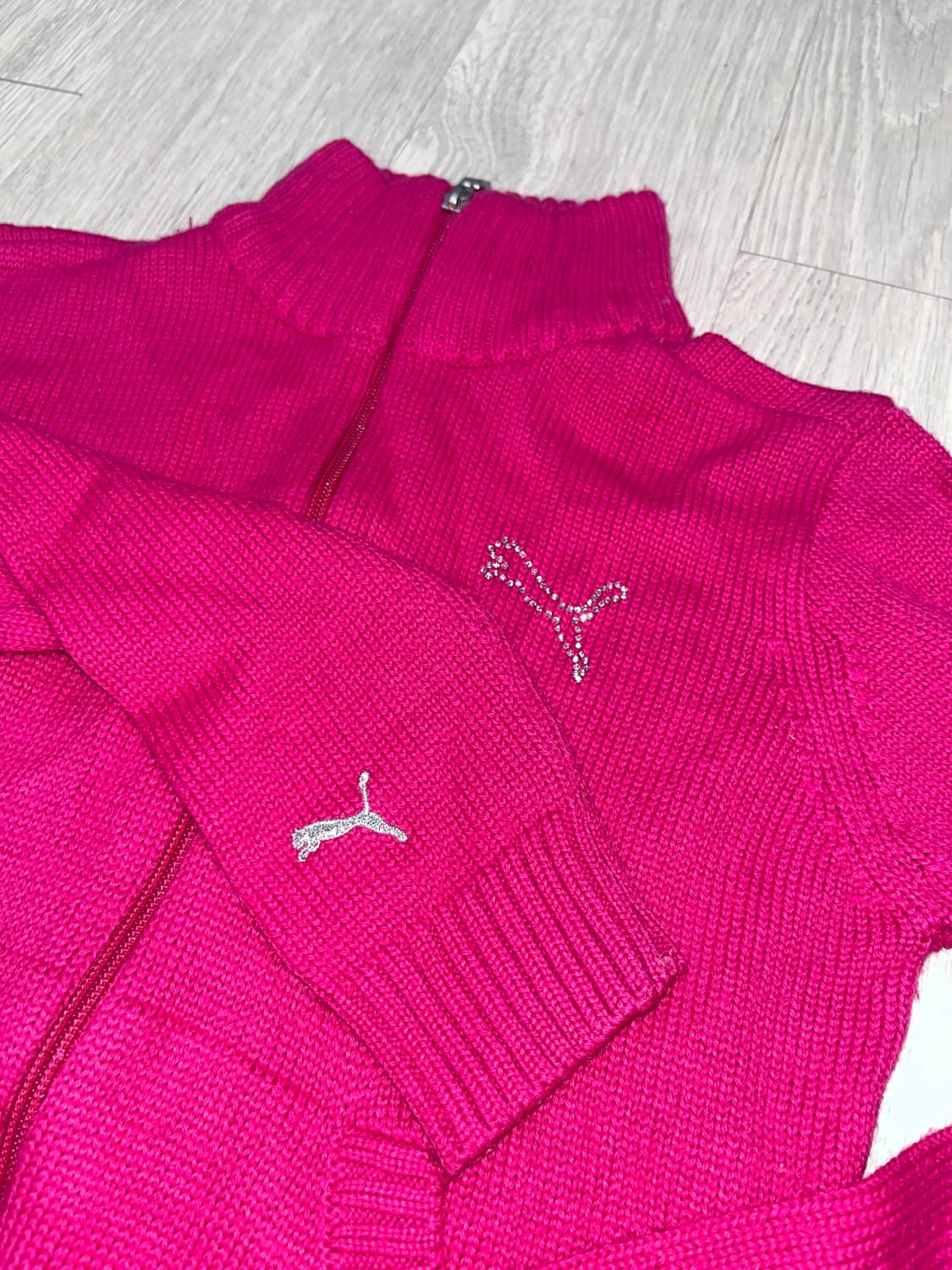 퓨마 니트 집업 상품이미지1