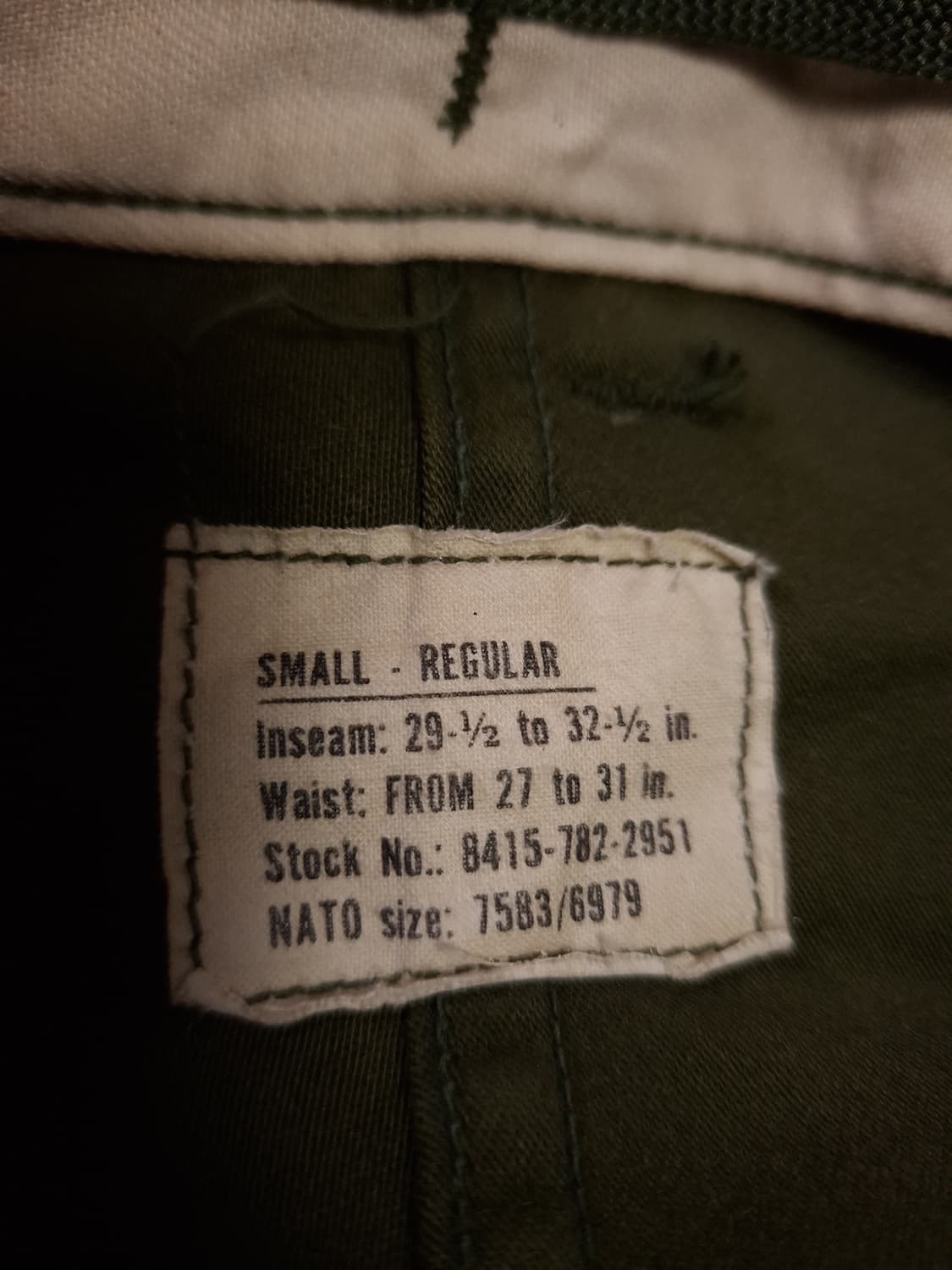 오리지날 미군 M-65 필드 카고바지 상품이미지2