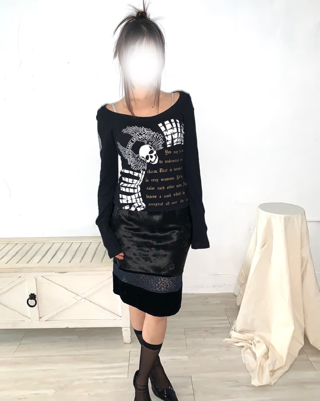 d.i.a skull print long-sleeve 상품이미지3