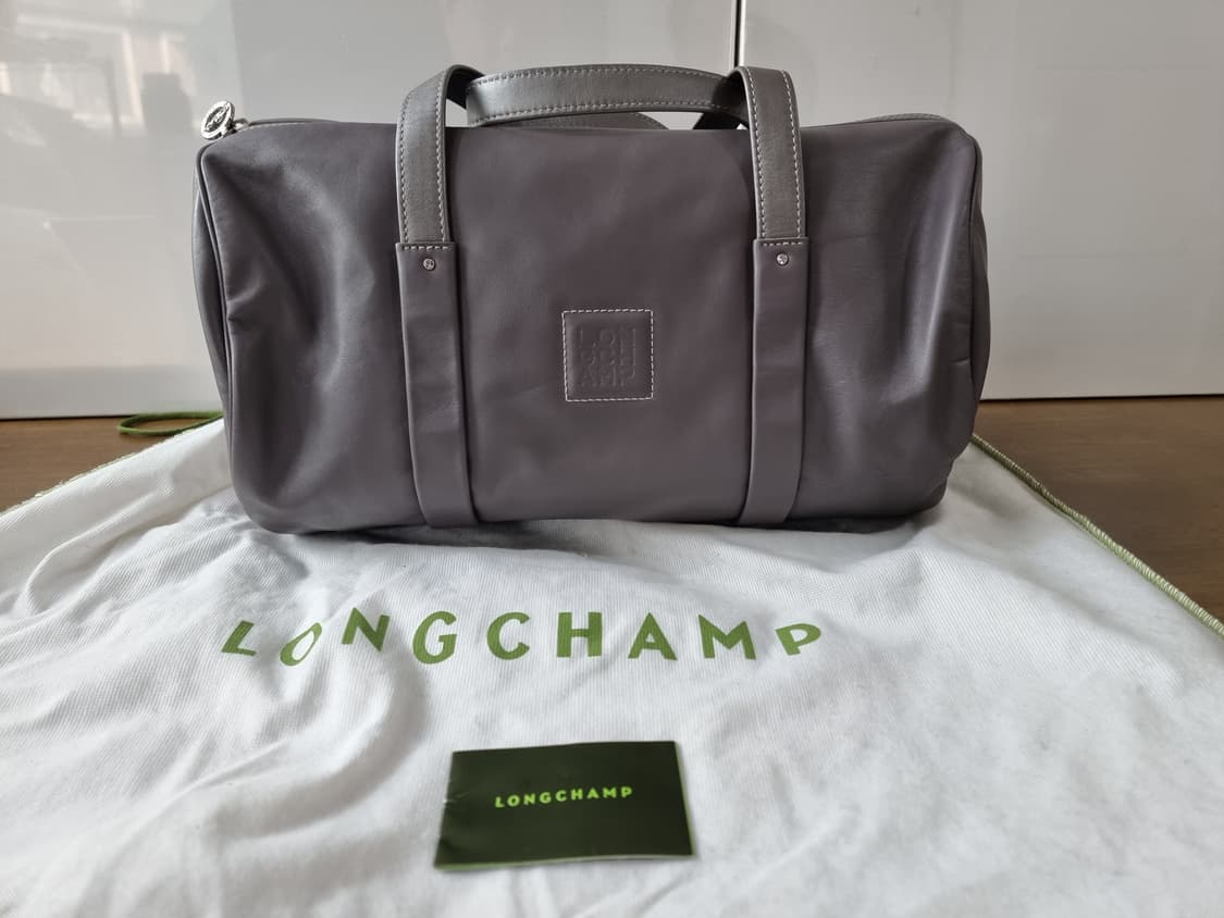 새상품) 롱샴 카프스킨 더플백 회색 상품이미지1