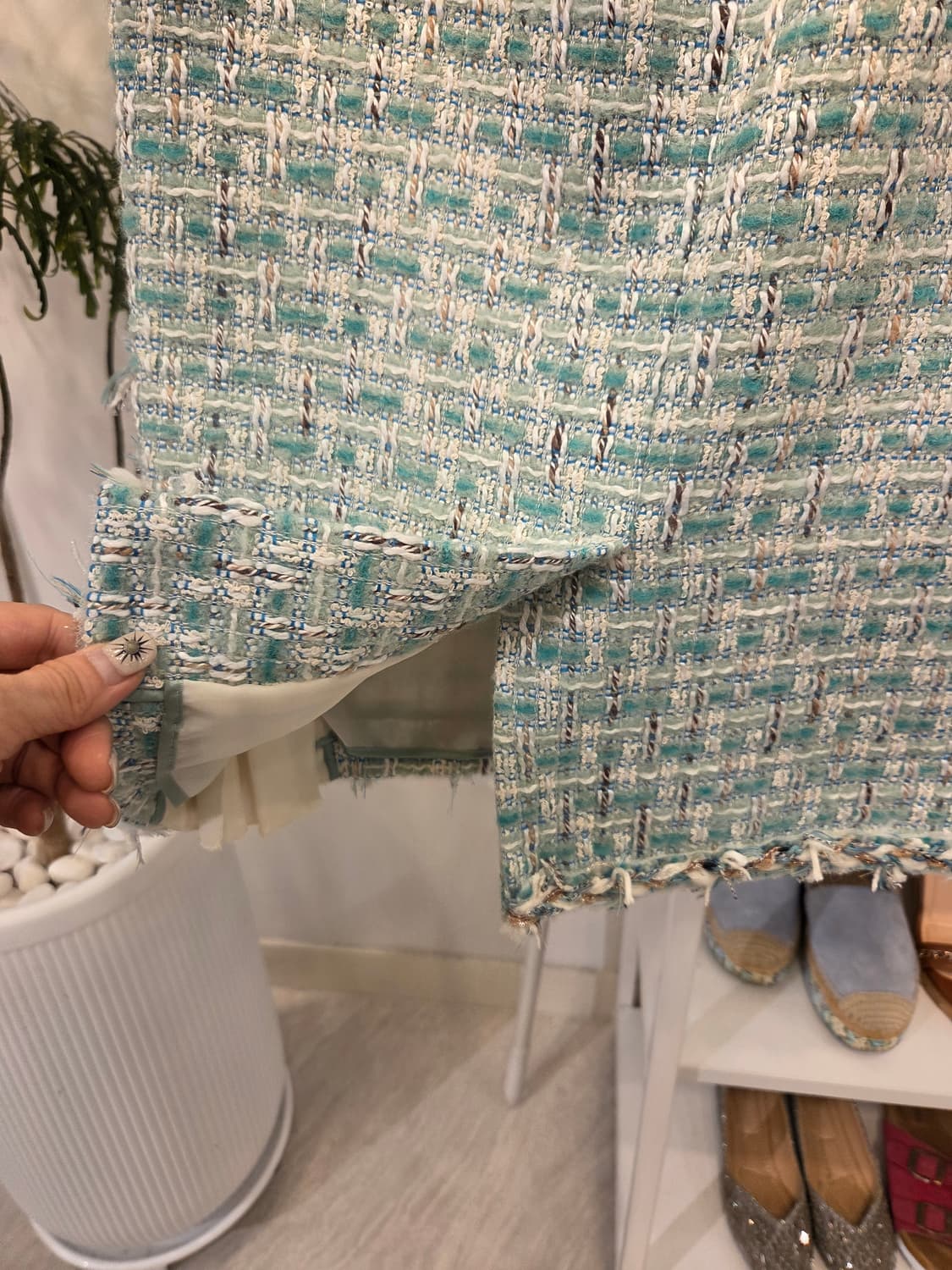 미샤 트위드 슬릿 스커트 상품이미지7