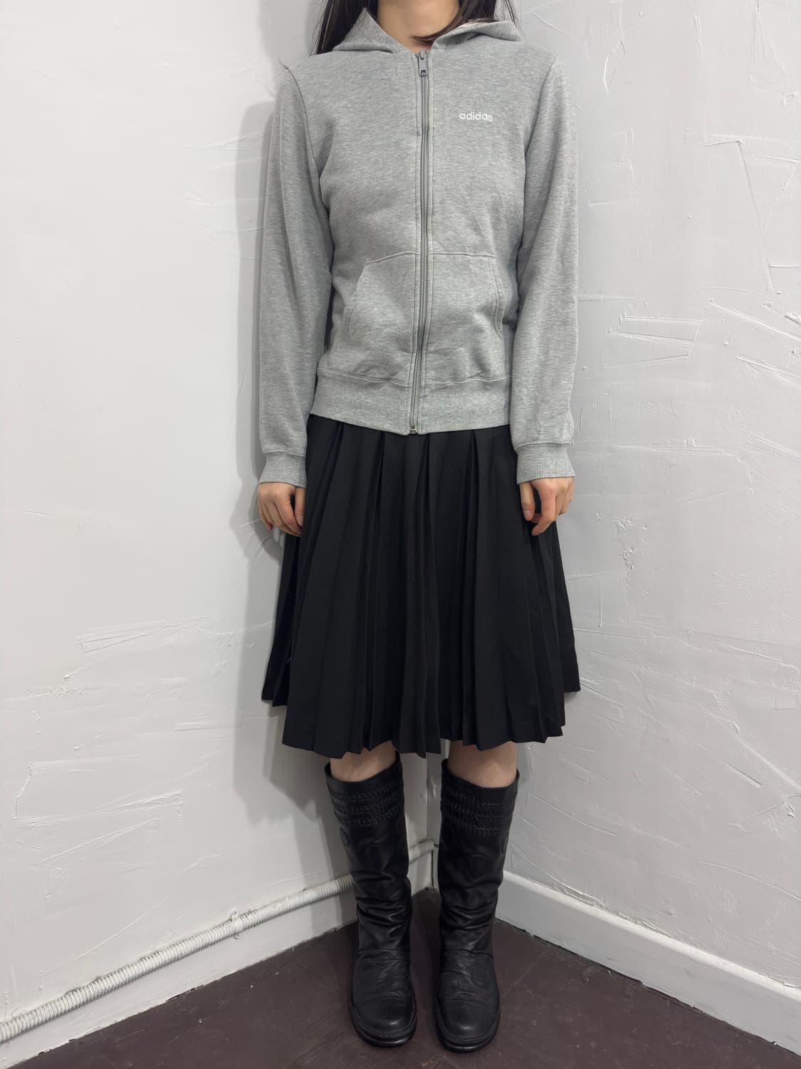 adidas logo hood zipup 상품이미지3