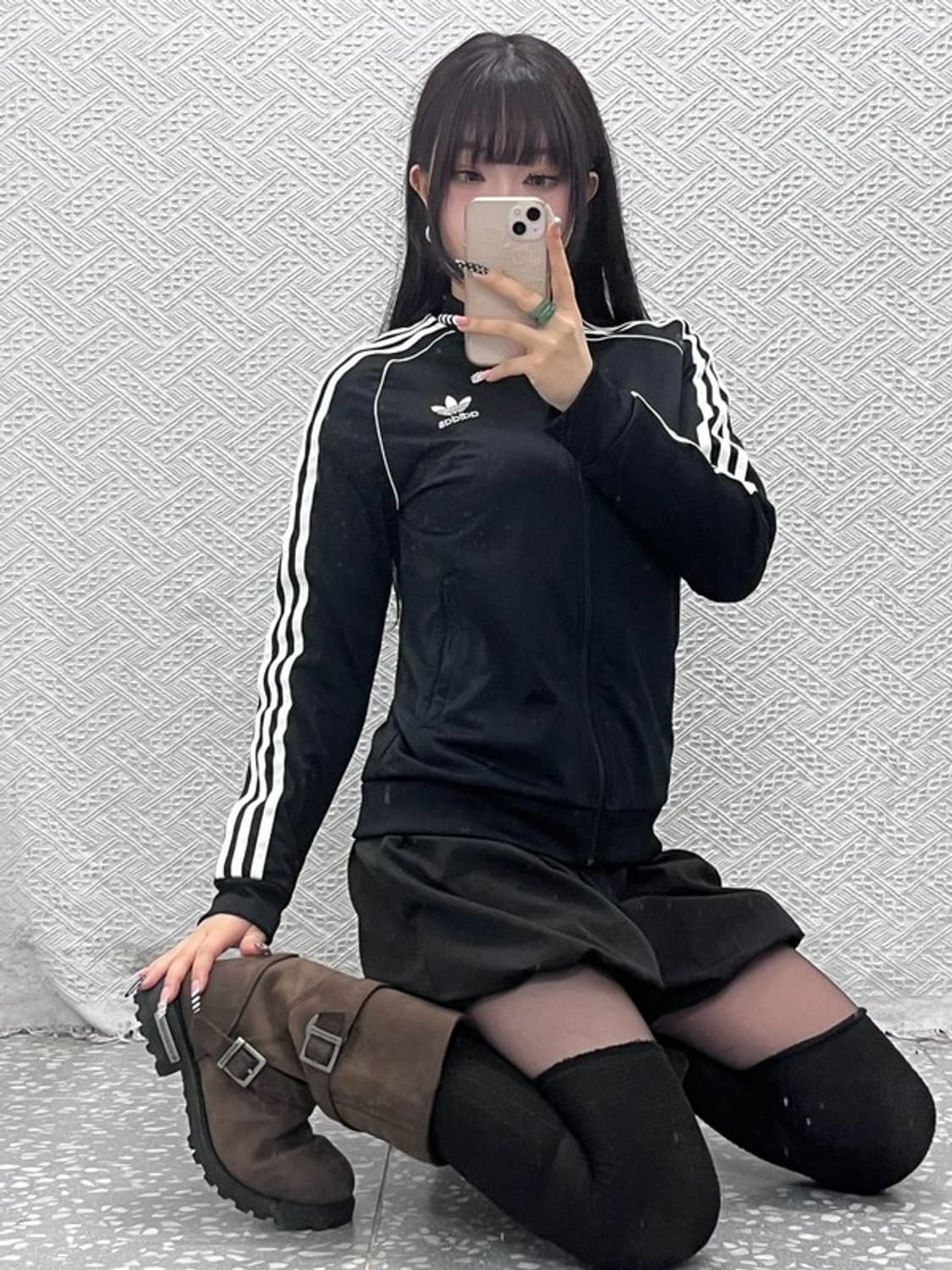 아디다스 빈티지 Y2K 레트로 슈퍼스타 져지 집업 160 C10576 상품이미지2