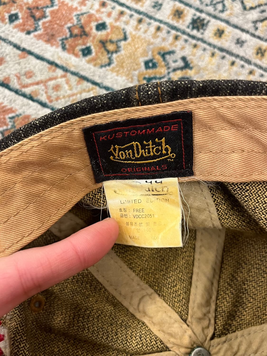 본더치 데미지 흑청 데님 볼캡 모자 #csz2783 상품이미지4