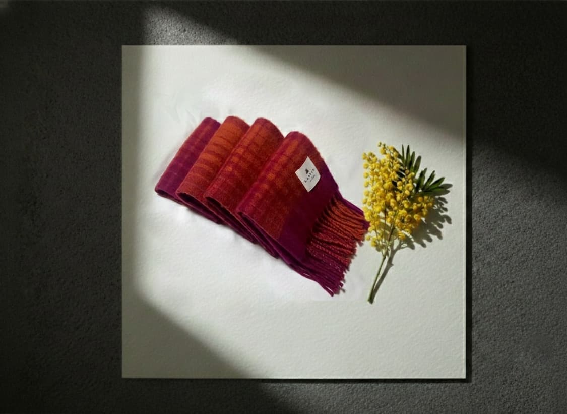 LANVIN 랑방 캐시미어 타탄체크 머플러 상품이미지2