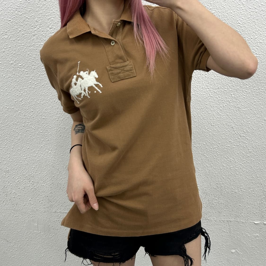 폴로 랄프로렌 빅로고 밀크초코맛 pk티 M 상품이미지1