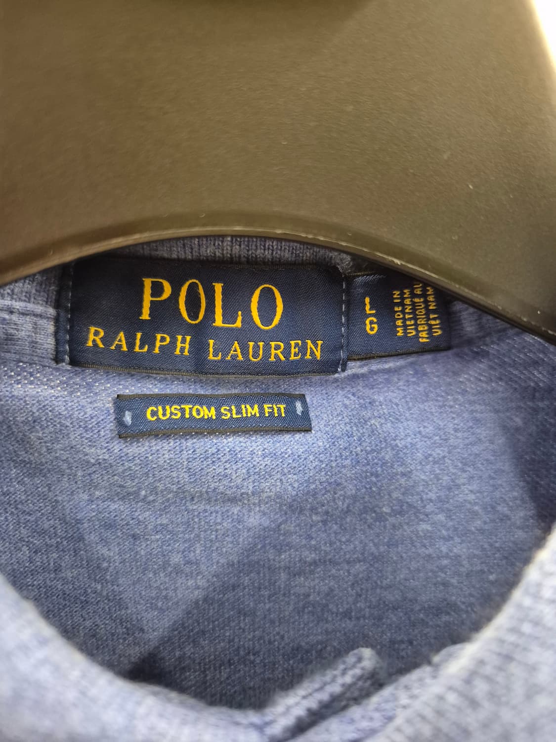폴로 랄프로렌 커스텀 핏 카라티 블루 L 상품이미지5