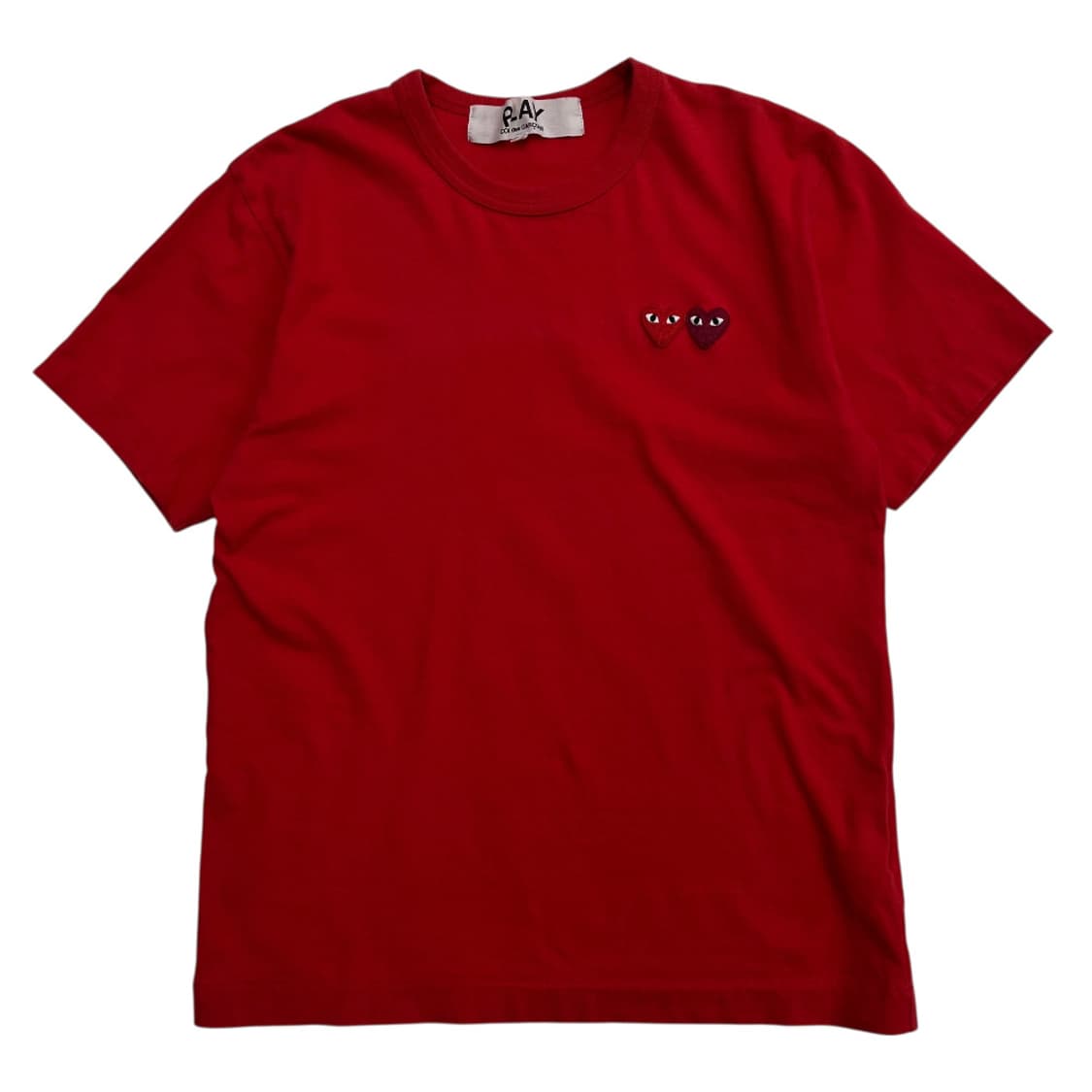 꼼데가르송 더블 하트와펜 레드 반팔 S 상품이미지2