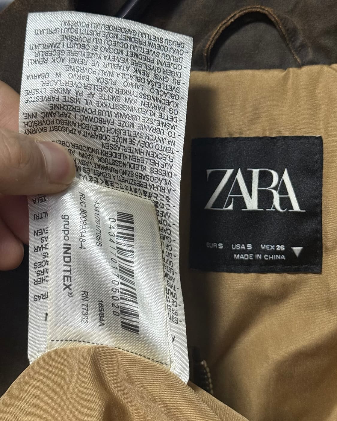 자라 왁스드 워시드 워싱 레더 가죽 브라운 빈티지 크롭 점퍼 항공 ma1 상품이미지7