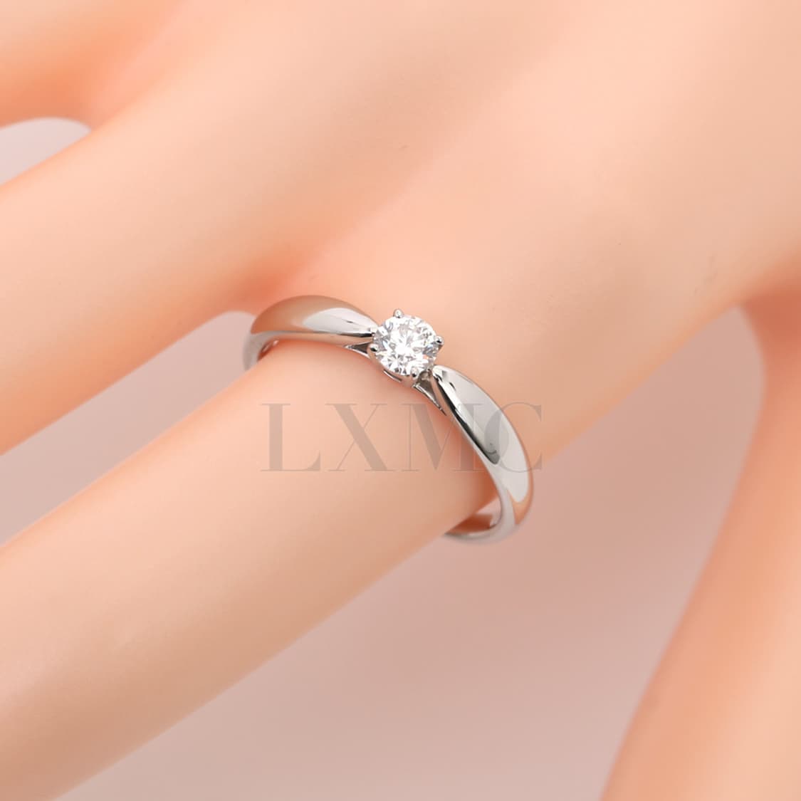 티파니 하모니 라운드 웨딩링 플래티늄 다이아반지 0.18CT 10호 상품이미지10
