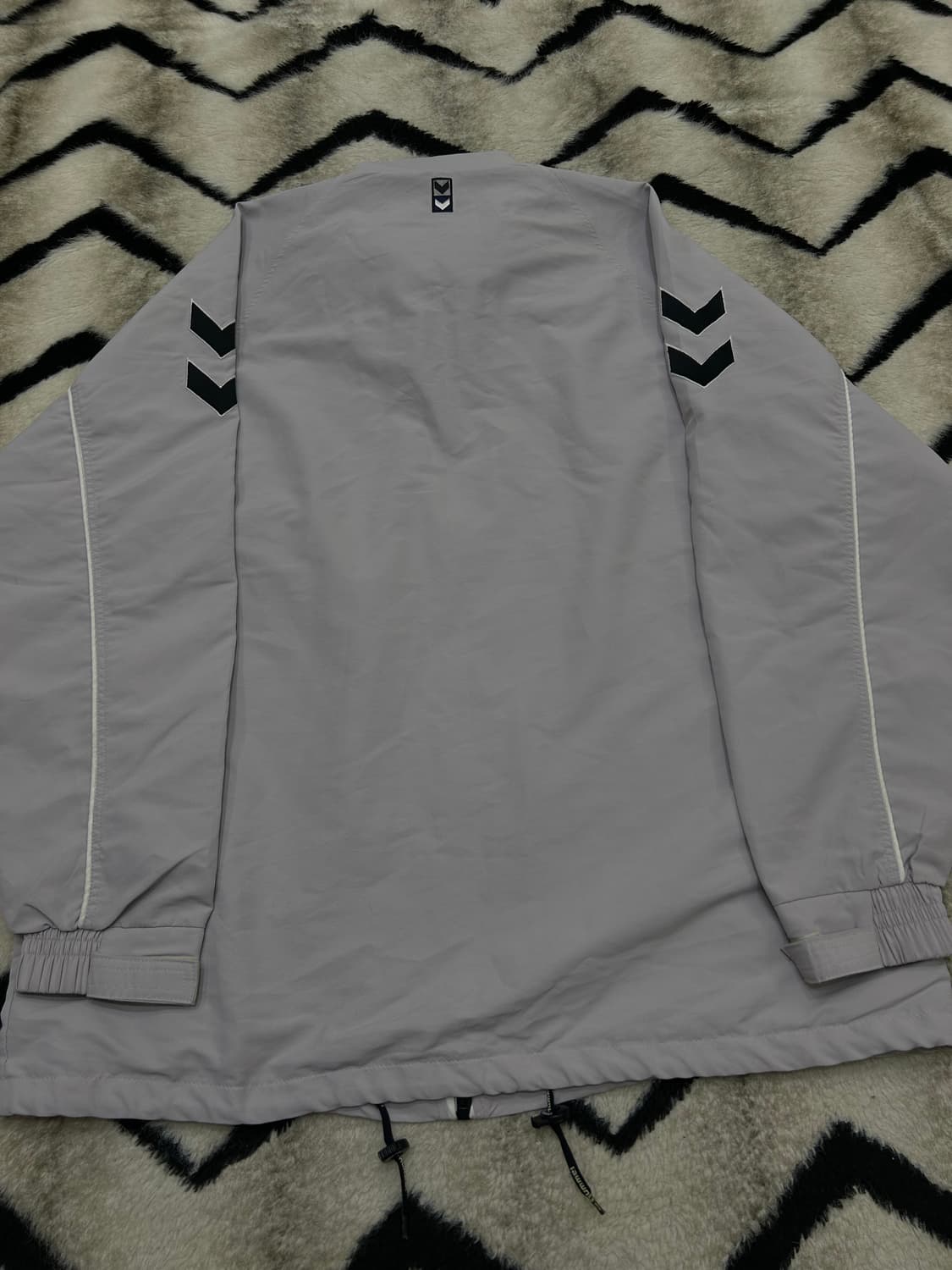 [2XL]험멜 올드스쿨 바람막이/옅은그레이 상품이미지4