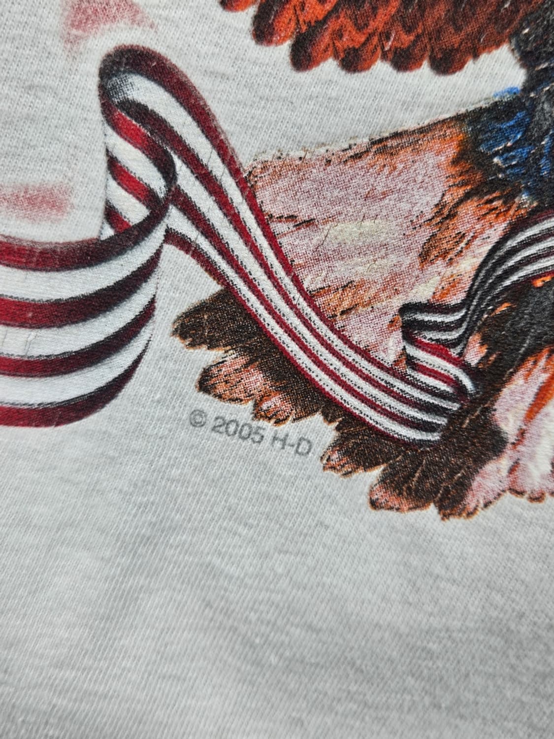 2005 할리데이비슨 빈티지 반팔 티셔츠 (S추정) / 11793 상품이미지6